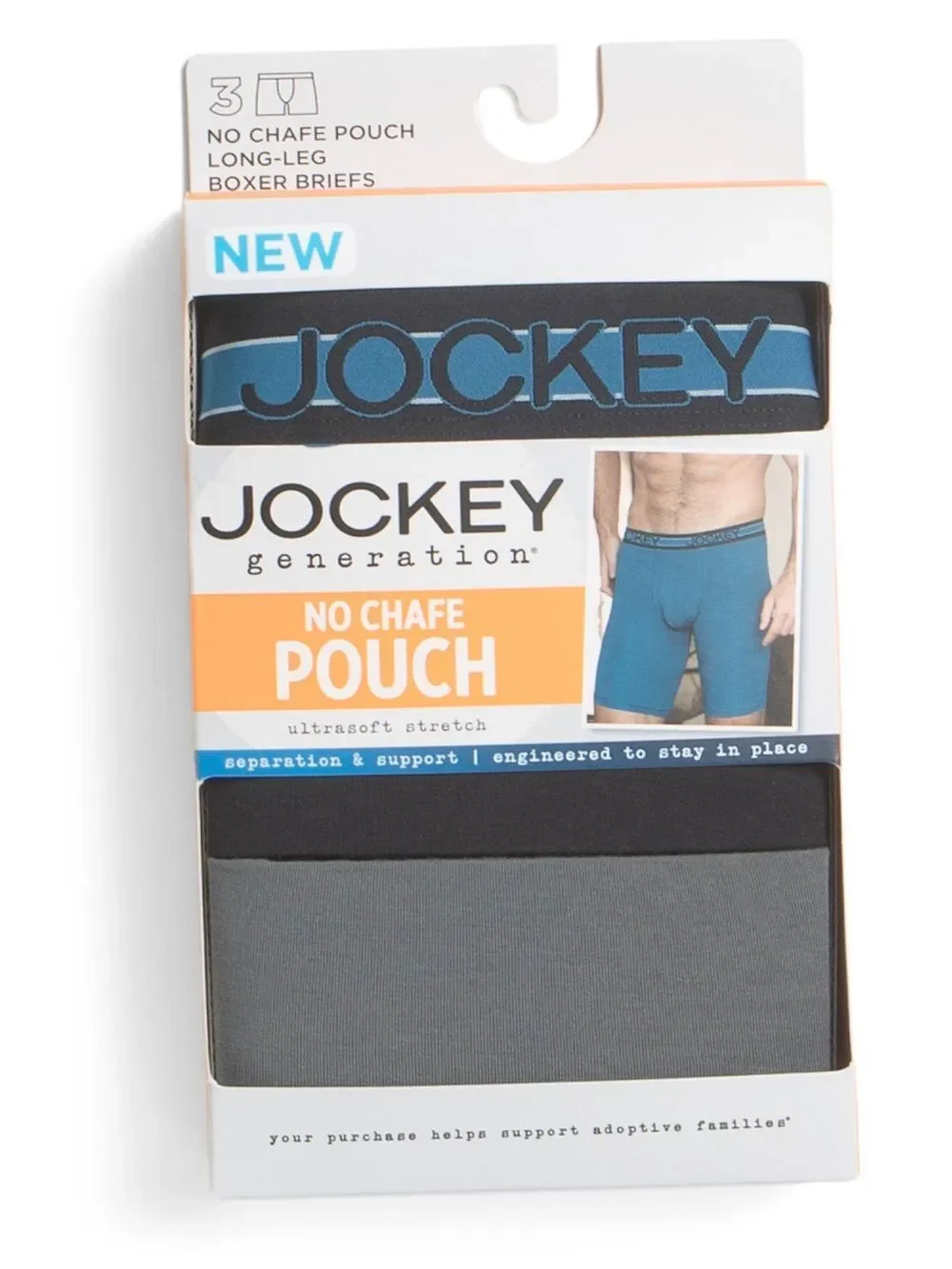 Jockey 3 pack no chafe pouch long leg boxer briefs